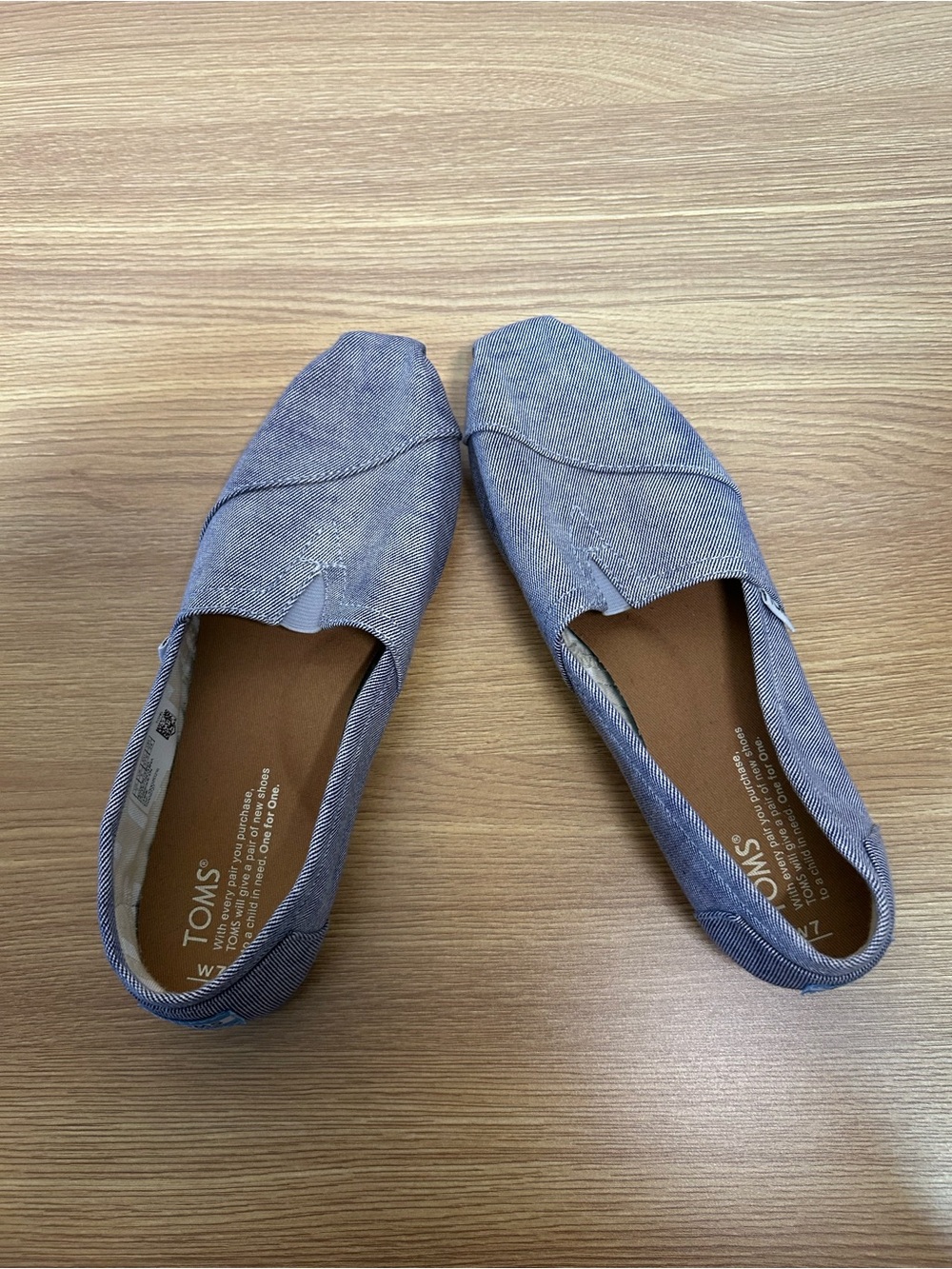 TOMS Classic Slip-On Shoes — Light Blue